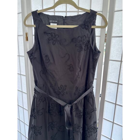 Jones‎ New York Women’s Black Ribbon Embellished Cocktail Party Dress Size 10 - Picture 2 of 9